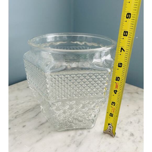 Vintage Wexford Cookie Jar Anchor Hocking 7" x 7" #602 Read Vase Pot Planter - Picture 7 of 10